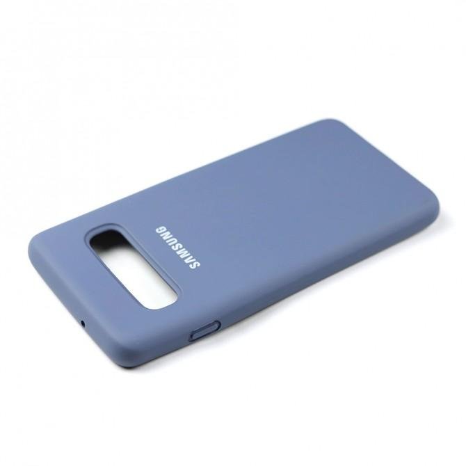 Чехол силиконовый для Samsung G973 Galaxy S10 Светло серый FULL-3