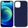 Чехол силиконовый для iPhone 12 /12 Pro Темно Синий FULL