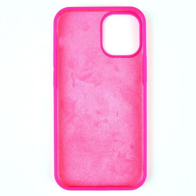 Чехол силиконовый для iPhone 12 /12 Pro Ярко розовый FULL-2