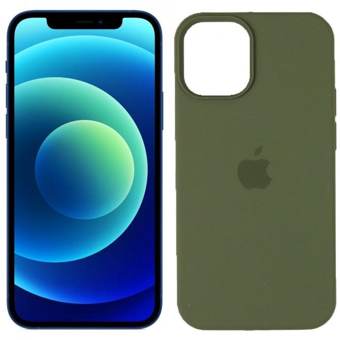 Чехол силиконовый для iPhone 12 Pro Max Болотный FULL
