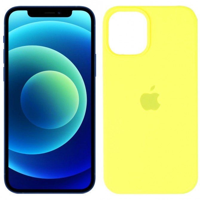 Чехол силиконовый для iPhone 12 Pro Max Лимонный FULL