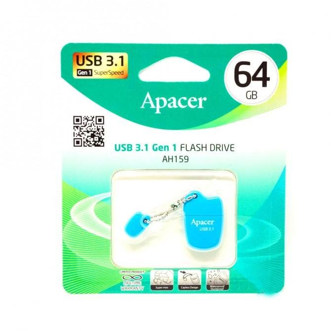 Флеш пам'ять Apacer 64Gb AH159 Gen1 Синій-2