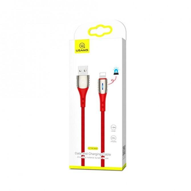 Кабель Usams U-Tone US-SJ303 Lightning Красный-2