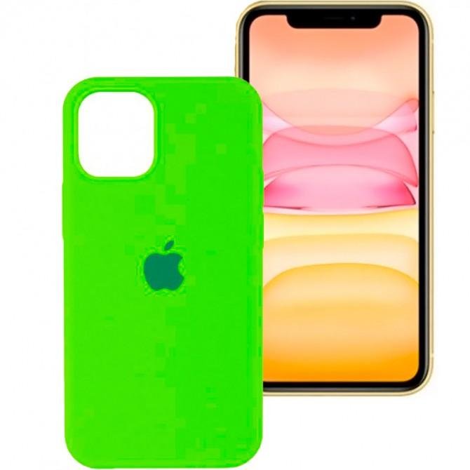 Оригинальный силиконовый чехол для iPhone 11 Неоново Зеленый FULL-2