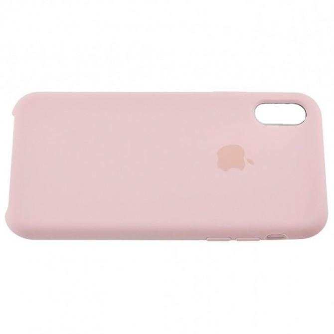 Оригинальный силиконовый чехол для iPhone X/Xs Темно Бежевый-1