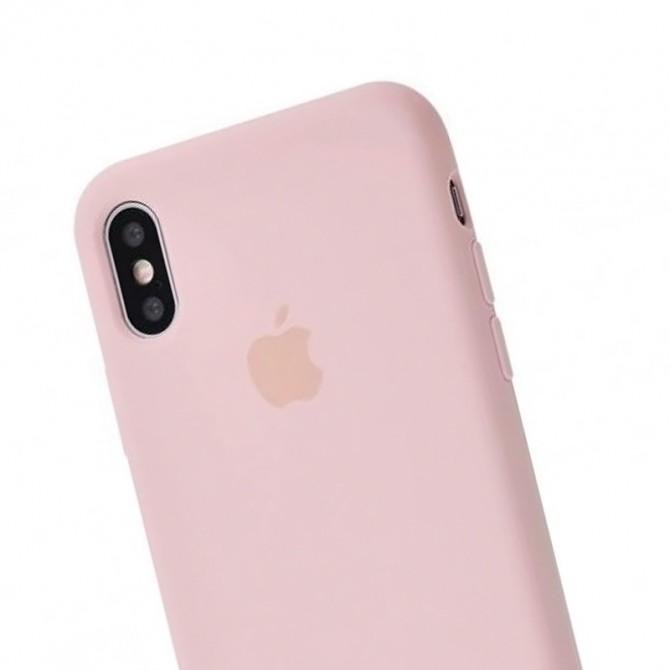 Оригинальный силиконовый чехол для iPhone X/Xs Темно Бежевый-2