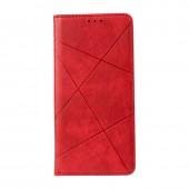 Чехол-книжка Lines Leather for Xiaomi Redmi Note 11/Note 11S Red