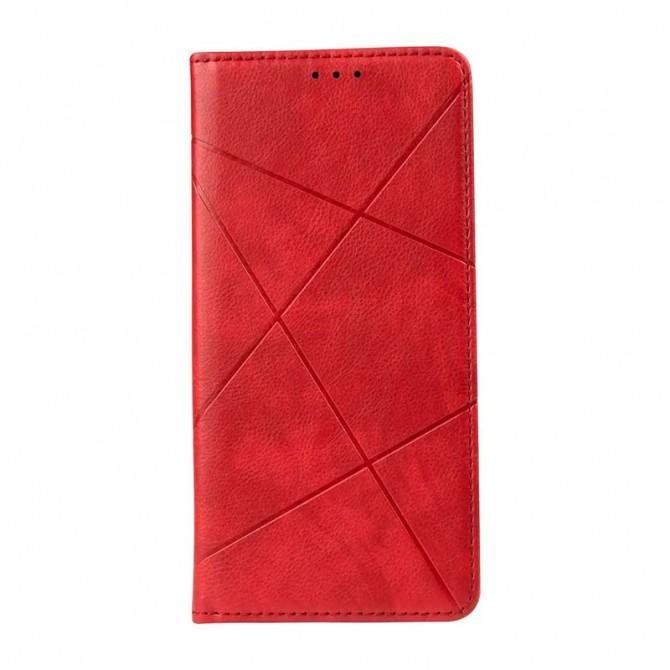 Чехол-книжка Lines Leather for Xiaomi Redmi Note 11/Note 11S Red
