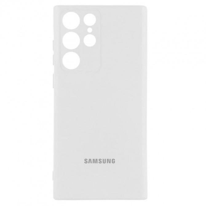 Силиконовый чехол Soft для Samsung Galaxy S24 Ultra Белый FULL-2
