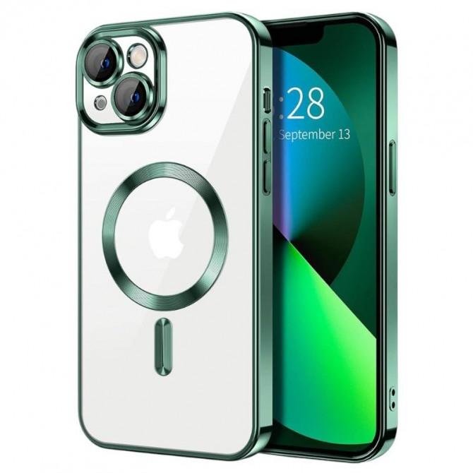 Силіконовий чохол SHINING with MagSafe для iPhone 13 Зелений