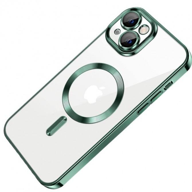 Силіконовий чохол SHINING with MagSafe для iPhone 13 Зелений-1