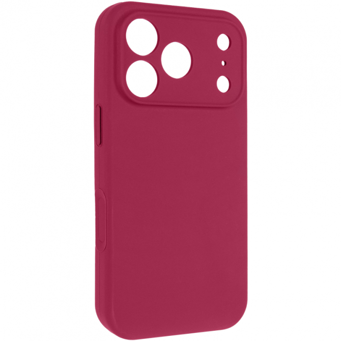 Силиконовый чехол для iPhone 17 Pro Max Rose Red FULL (NO LOGO)-1