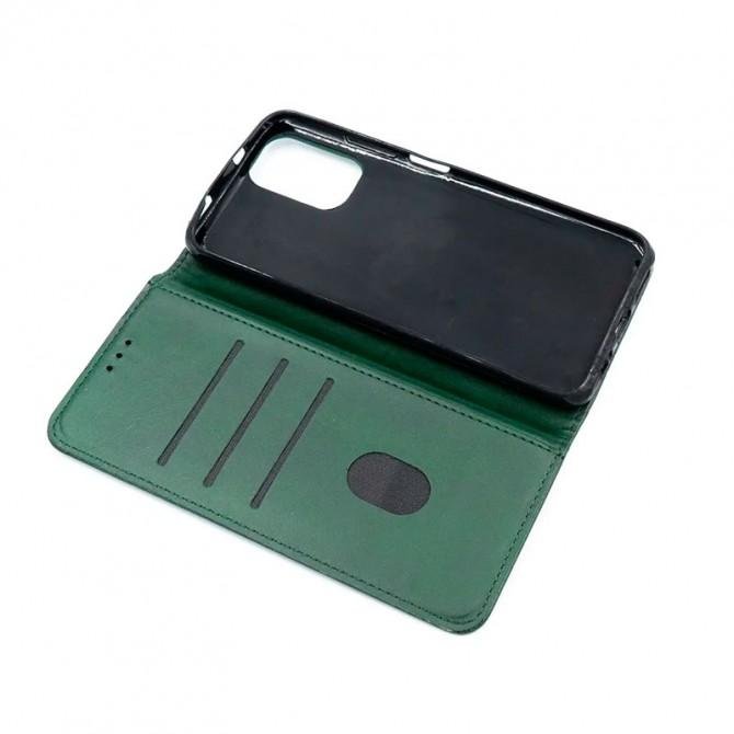Чехол-книжка Lines Leather for Xiaomi Redmi Note 10 Green-1