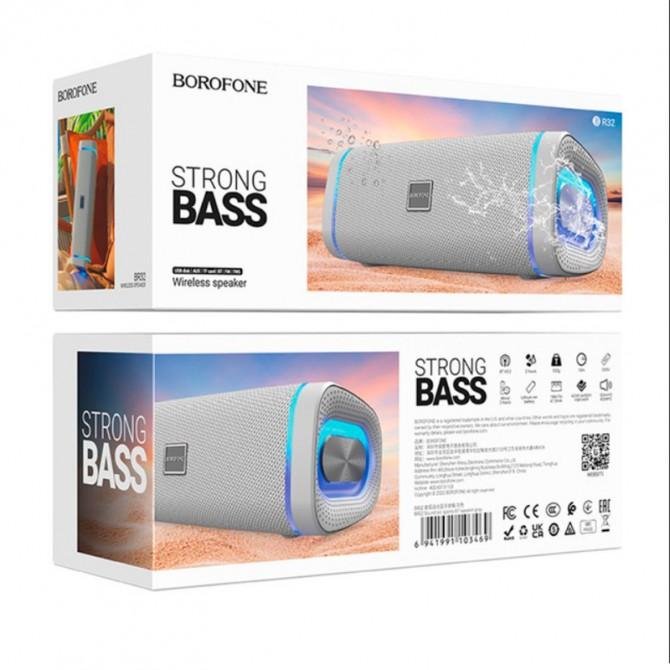Bluetooth Колонка Borofone BR32 Сірий-1