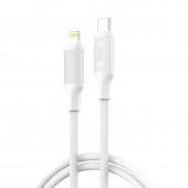 Кабель XO NBQ265A PD Type-C to Lightning Minimalist 27W 1m White