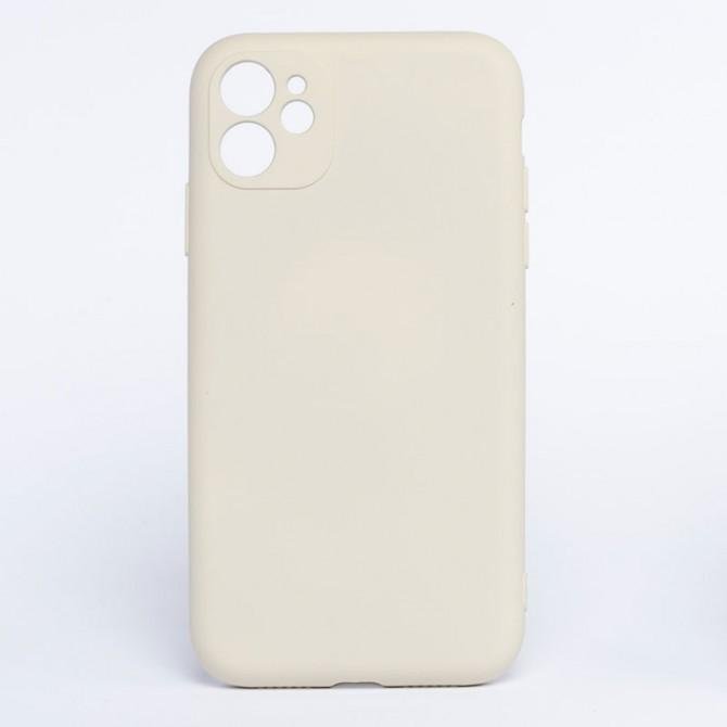 Оригинальный силиконовый чехол для iPhone 11 Молочный FULL(без лого)