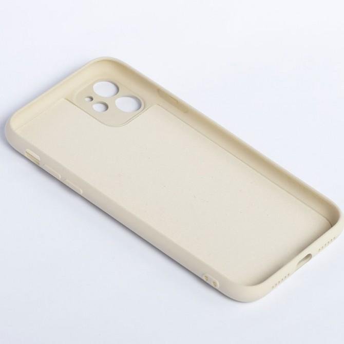 Оригинальный силиконовый чехол для iPhone 11 Молочный FULL(без лого)-2