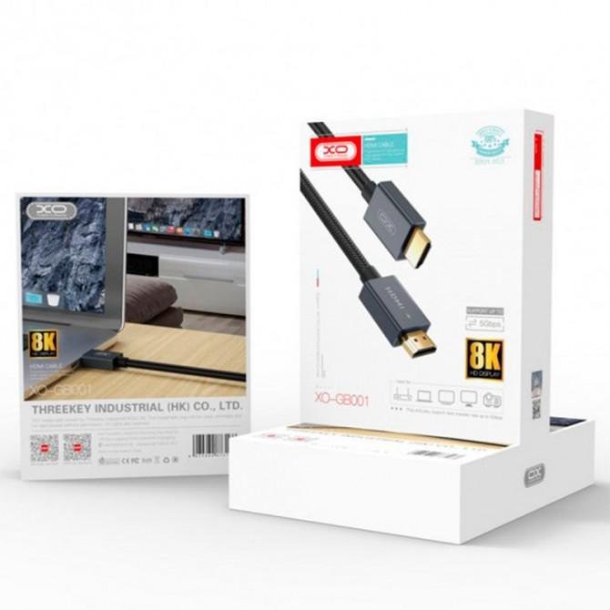 Кабель XO GB001 HDMI to HDMI 3.0m Black-2
