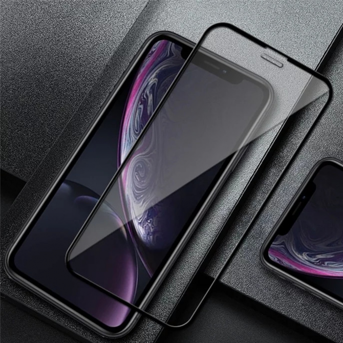 Защитное стекло для Apple iPhone Xr/11 (0.3 мм, 4D ARC чорне)-1