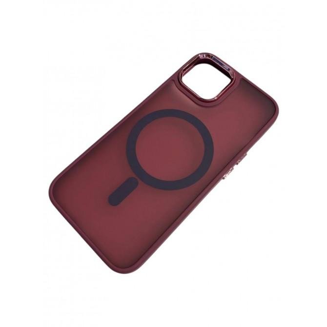Чехол Pjur with Magsafe for iPhone 14 Bordo-1