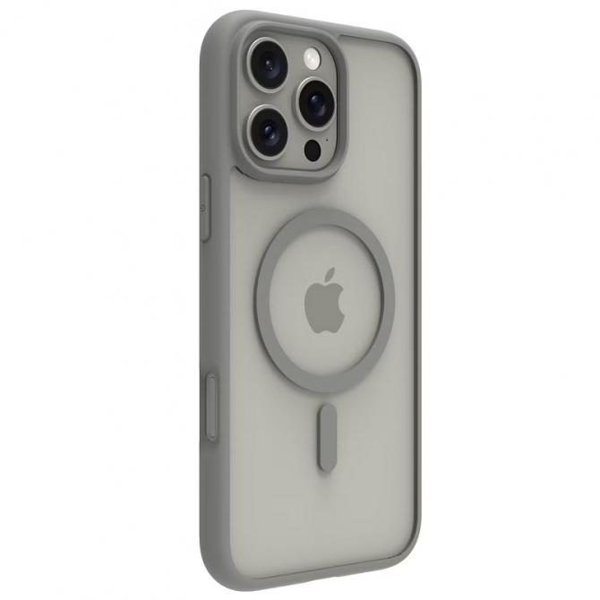 Чехол Matt Magnetic Fit для iPhone 15 Pro Max Серый-1