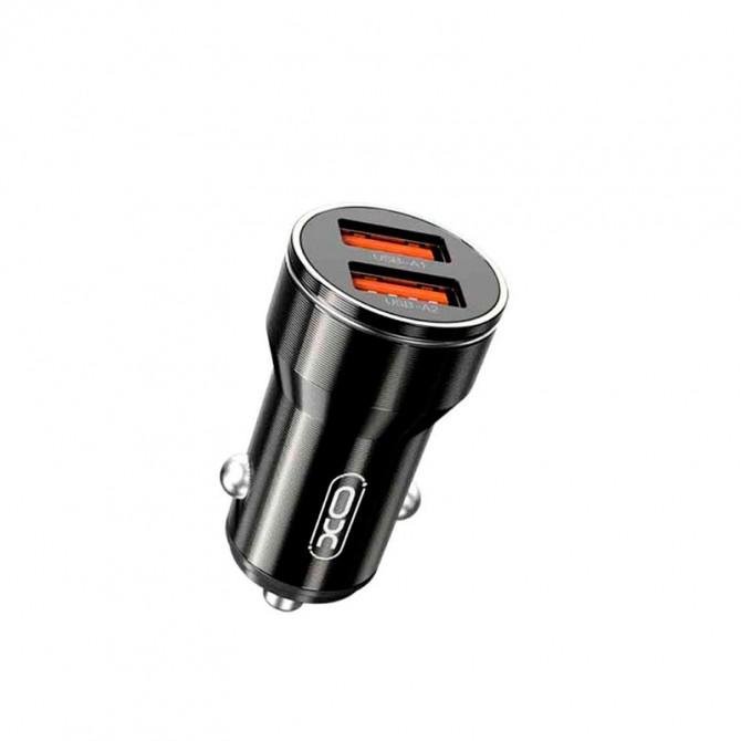Автомобильное зарядное устройство XO CC48 2.4A/2 USB Fast charger + MicroUSB Cable Grey
