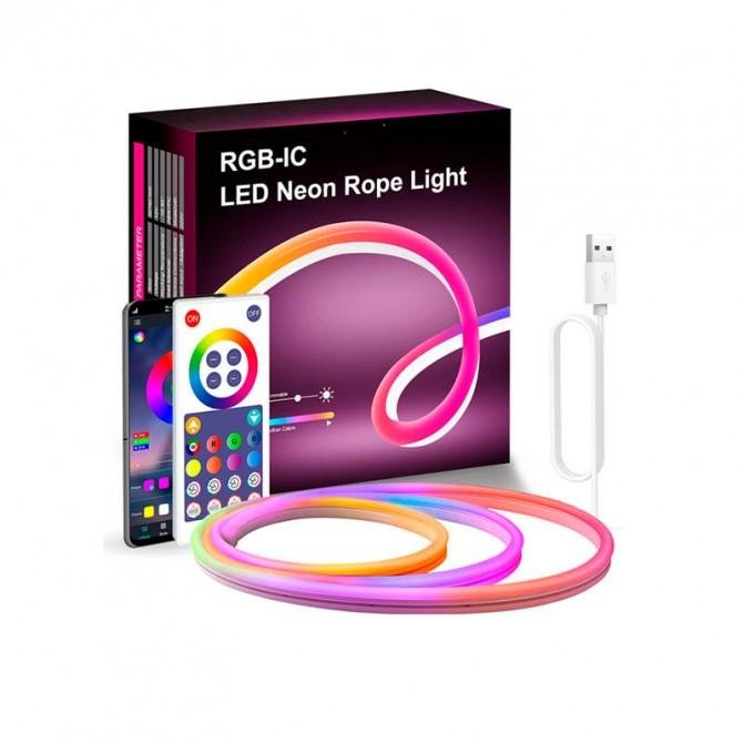 Настінна стрічка RGB LED LD04 Bluetooth USB with app 5V (3m) (White)