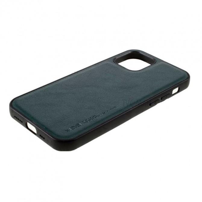 Чехол X-Level Leather series iPhone 12/12 Pro Green-4