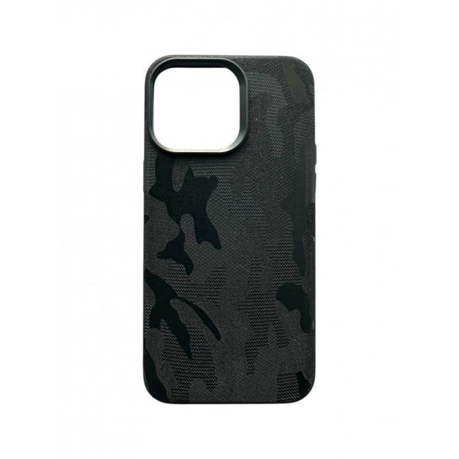 Кожаный чехол Camo with MagSafe for iPhone 14 Black