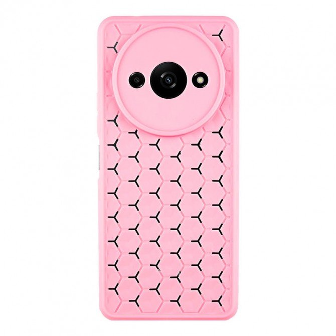 Чохол TPU Honeycomb для Xiaomi Redmi A3 Свiтло Рожевий