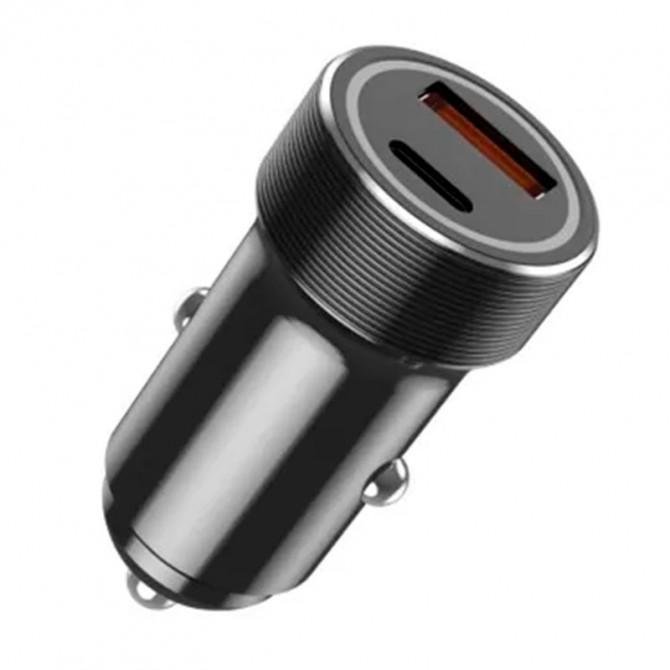 Автомобильное зарядное устройство АЗП Jellico F3 USB+USB-C 3.1A Black
