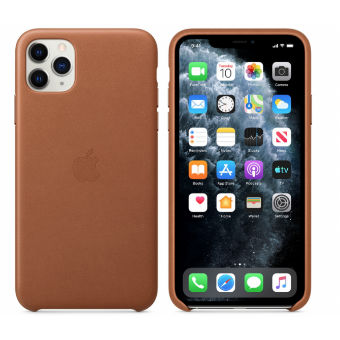 Чохол Apple Leather Case для iPhone 11 Коричневий