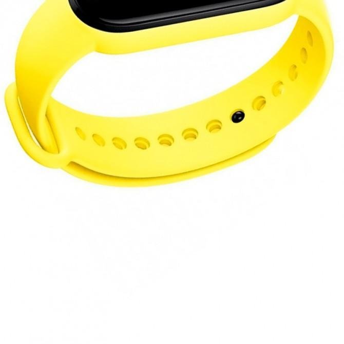Ремінець для браслета Mi Band 5/6 (Silicon) Light Yellow-1