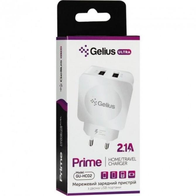 СЗУ Gelius Ultra Prime GU-HC02 2USB 2.1A White-1