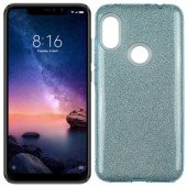 Чохол Silicone 3in1 Блискітки для Xiaomi REDMI Note 6 Pro Синій Чохол Silicone 3in1 Блискітки для Xiaomi REDMI Note 6 Pro Синій