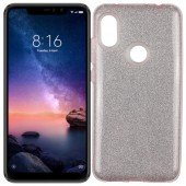 Чохол Silicone 3in1 Блискітки для Xiaomi REDMI Note 6 Pro Рожевий Чохол Silicone 3in1 Блискітки для Xiaomi REDMI Note 6 Pro Рожевий