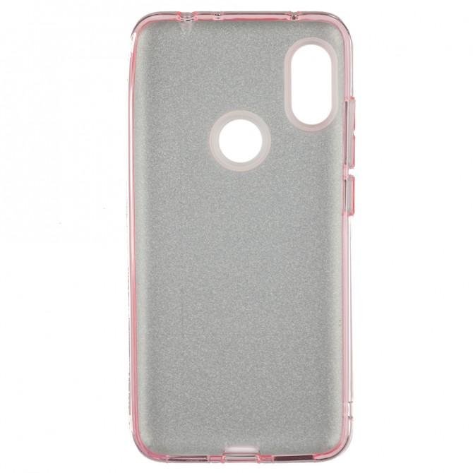 Чехол Silicone 3in1 Блёстки для Xiaomi REDMI Note 6 Pro Pink-2