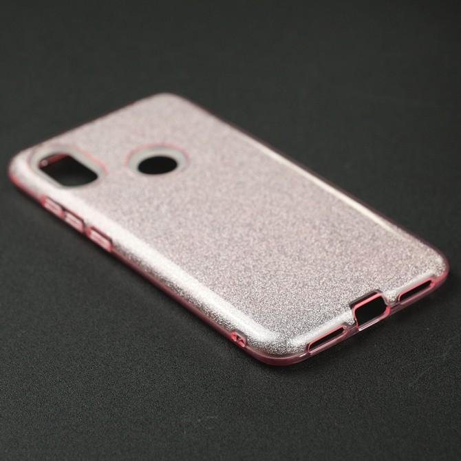 Чехол Silicone 3in1 Блёстки для Xiaomi REDMI Note 6 Pro Pink-3