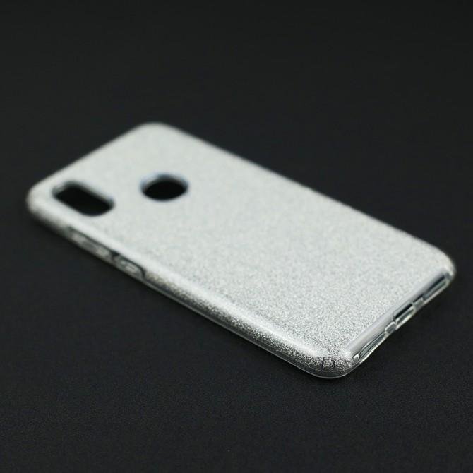 Чохол Silicone 3in1 Блискітки для Xiaomi REDMI Note 6 Pro Білий-3