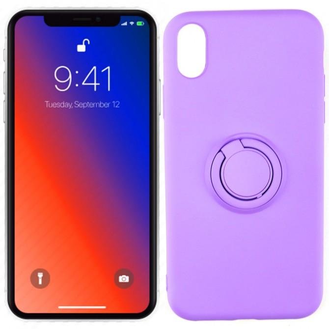 Чехол Ring Color для iPhone Xr Фиолетовый