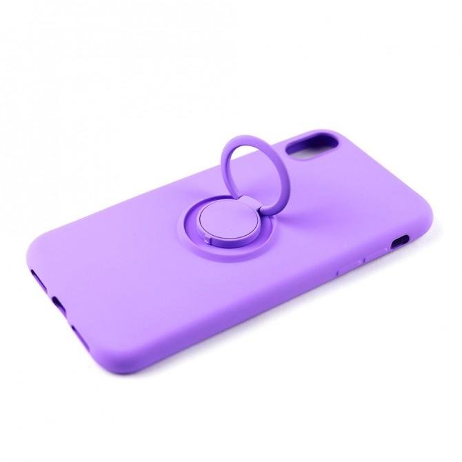 Чехол Ring Color для iPhone Xr Фиолетовый-3