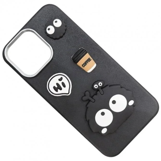 Чехол TPU Leather Toys для Xiaomi Redmi 15 (Monster / Black)-1