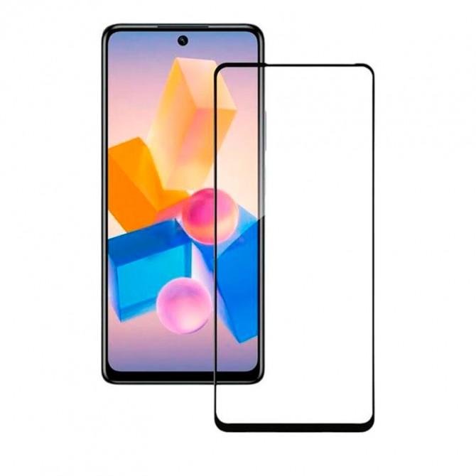 Захисне скло для Infinix Hot 50i Full Glue (0.3 мм, 2.5D, чорне) ЛЮКС