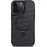 Чохол TPU+PC Metal Buttons with MagSafe Carbon Ring для Apple iPhone 14/13 (6.1) Чорний