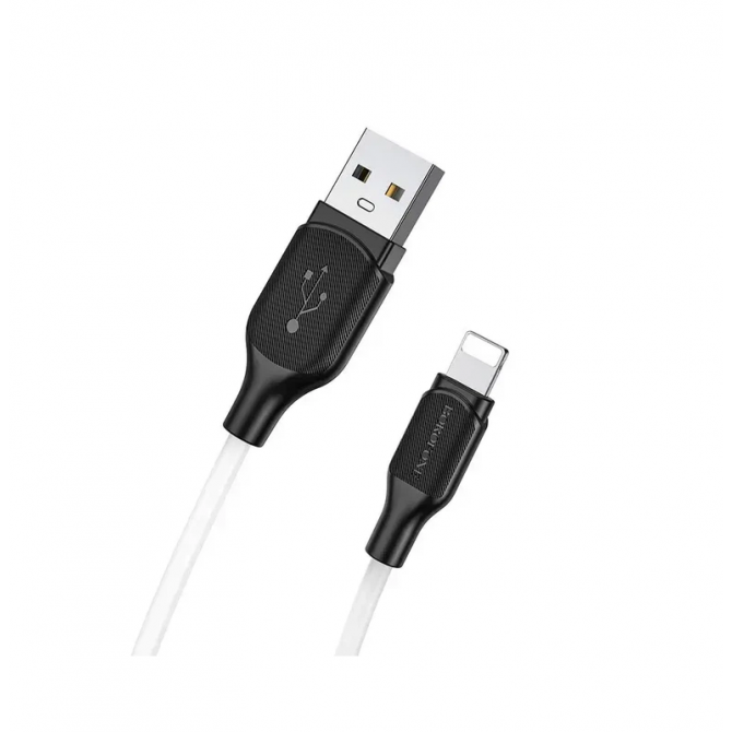 Кабель USB Borofone BX42 Silicon Lightning White 1m