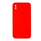 Силіконовий чохол для iPhone X/Xs Червоний FULL (SQUARE SHAPE) Силіконовий чохол для iPhone X/Xs Червоний FULL (SQUARE SHAPE)