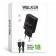 Мережевий зарядний пристрій 1USB WALKER WH-35 QC3.0 2.4A/15W Black + Type-C Cable