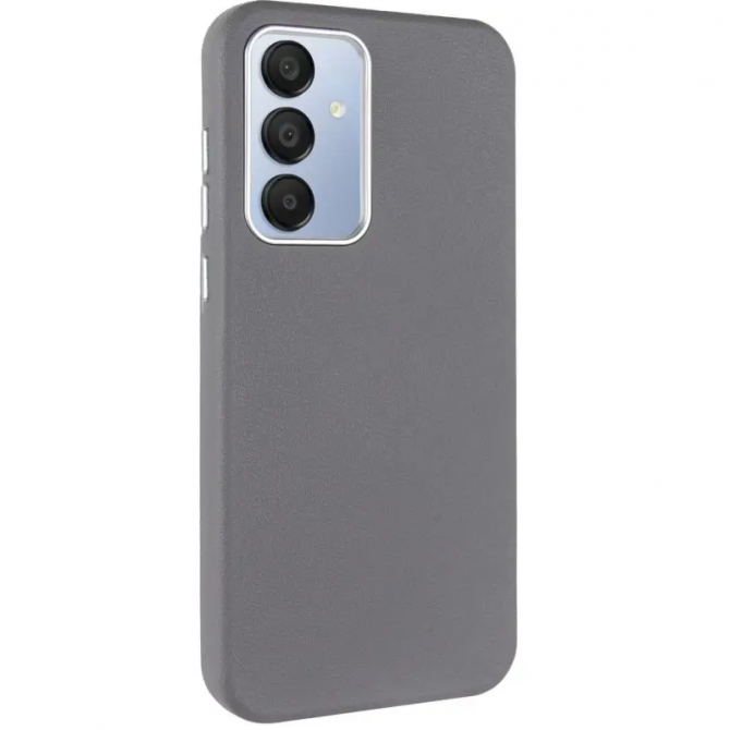 Кожаный чехол Leather Case Metal Buttons для Samsung Galaxy S23 FE Titanium Grey