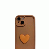 Чехол 3D Heart series for iPhone 15 Plus Brown Чехол 3D Heart series for iPhone 15 Plus Brown