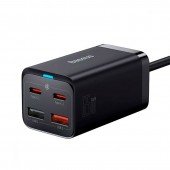 МЗП 2USB + 2Type-C Baseus GaN3 Pro Desktop Fast Charger 65W Black + Cable Type-C to Type-C 100W МЗП 2USB + 2Type-C Baseus GaN3 Pro Desktop Fast Charger 65W Black + Cable Type-C to Type-C 100W